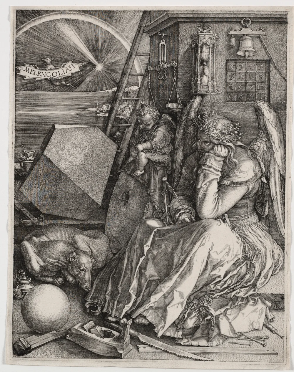 Albrecht Dürer — Melencolia I. The Cleveland Museum of Art, CC0.